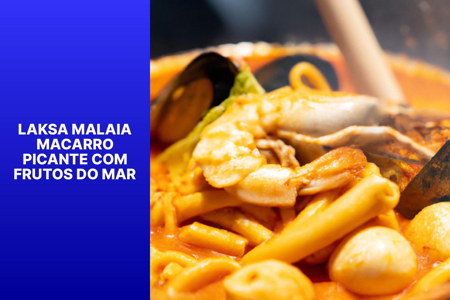 Laksa Malaia Macarro Picante com Frutos do Mar