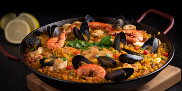 Paella de Frutos do Mar e Chouriço